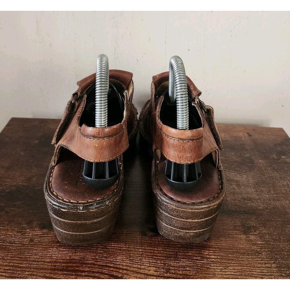 Born Womens Size 8 Brown Leather Fisherman Resnor Sandals Comfort Casual - Picture 4 of 6